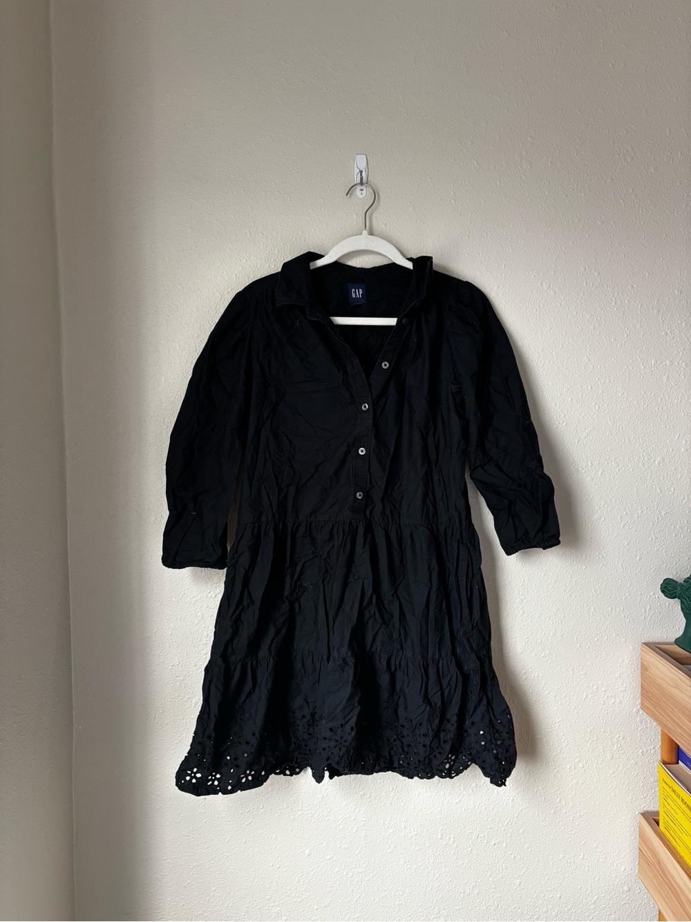 GAP Black Eyelet Dress